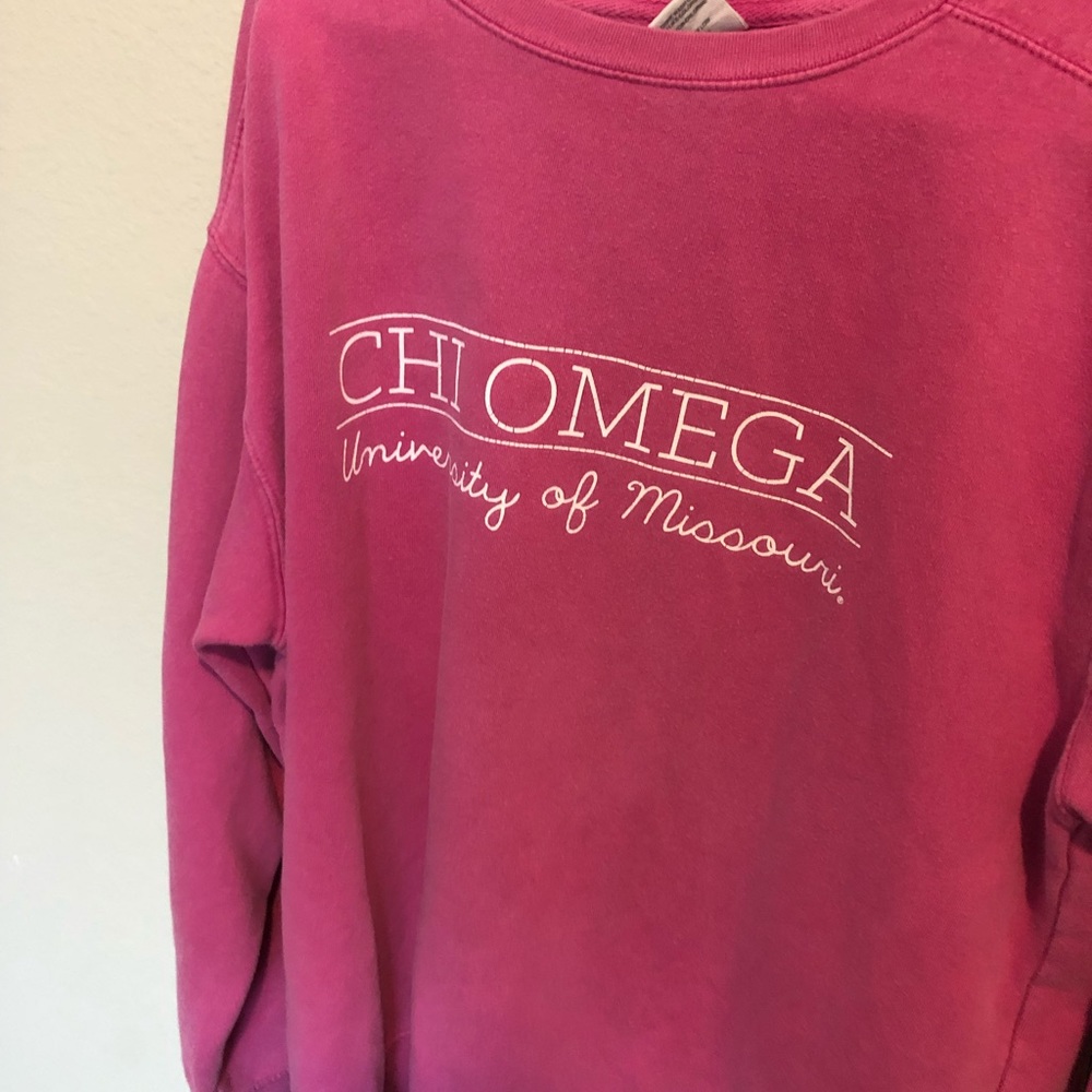 Bright pink sweatshirt